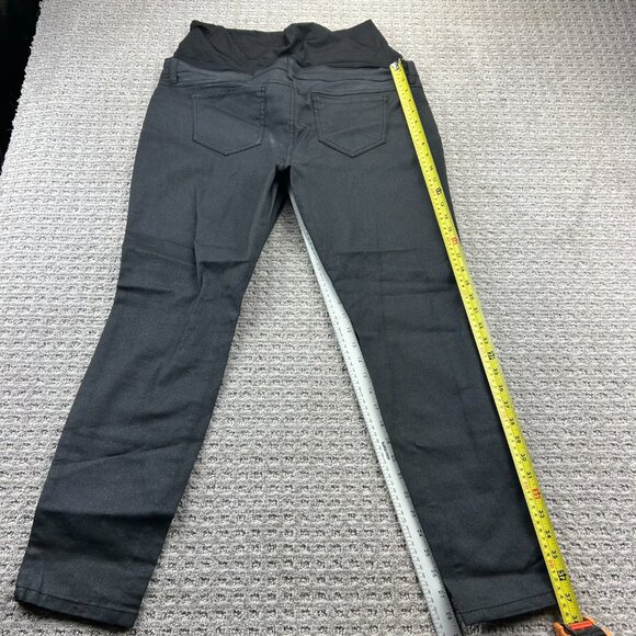 Thyme Maternity Pants Women Size Extra Large XL Black Glittery Glitters Shiny - Picture 4 of 11